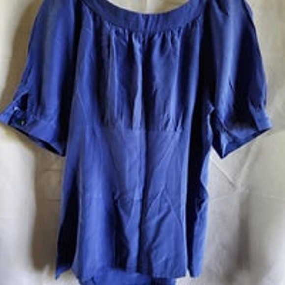 Nanette Lepore blue silk top 10 - Picture 3 of 3